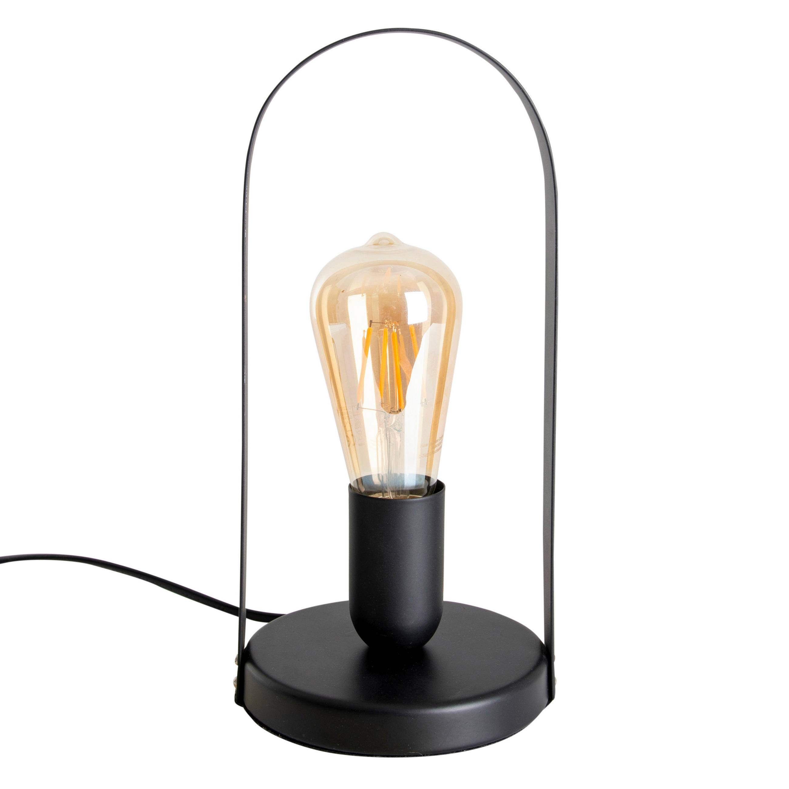 Näve Tischleuchte Faro Schwarz 28.5 cm