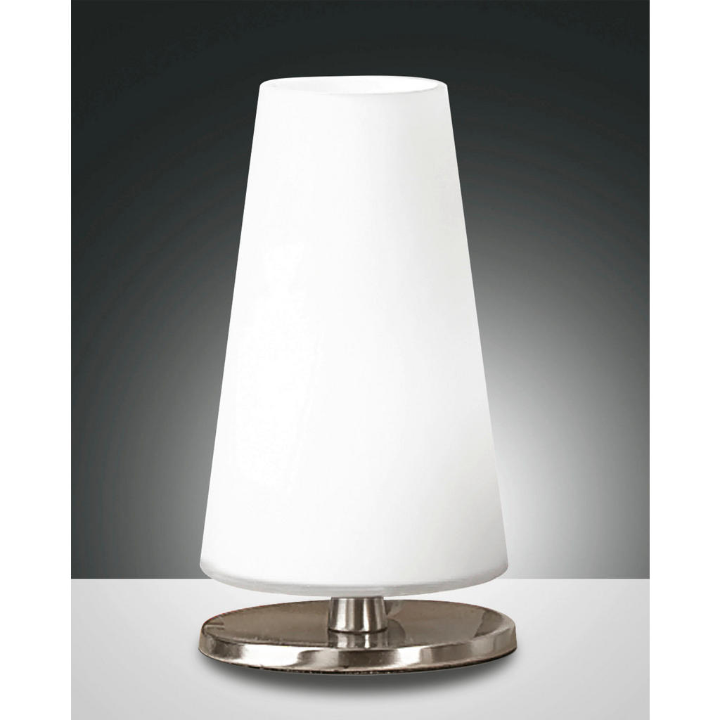 Thumbnail - Fabas Luce Led-Tischleuchte Milady, Weiß, Glas, 19 cm, ISO 9001, Touch (on/off), LED-Leuchtmittel austauschbar, Lampen &...