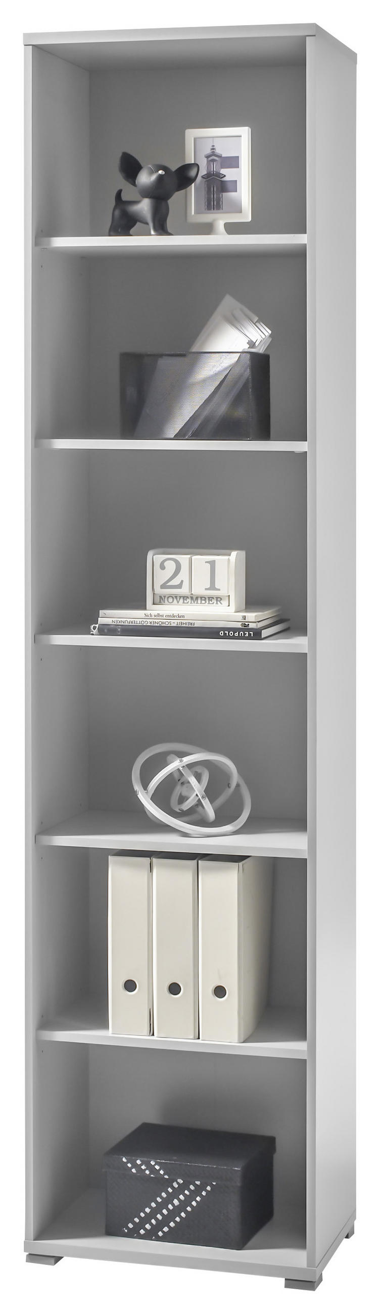 REGAL ZA DOKUMENTE svijetlo siva - srebrne boje/svijetlo siva, Design, drvni materijal (52/220/35cm) - Xora