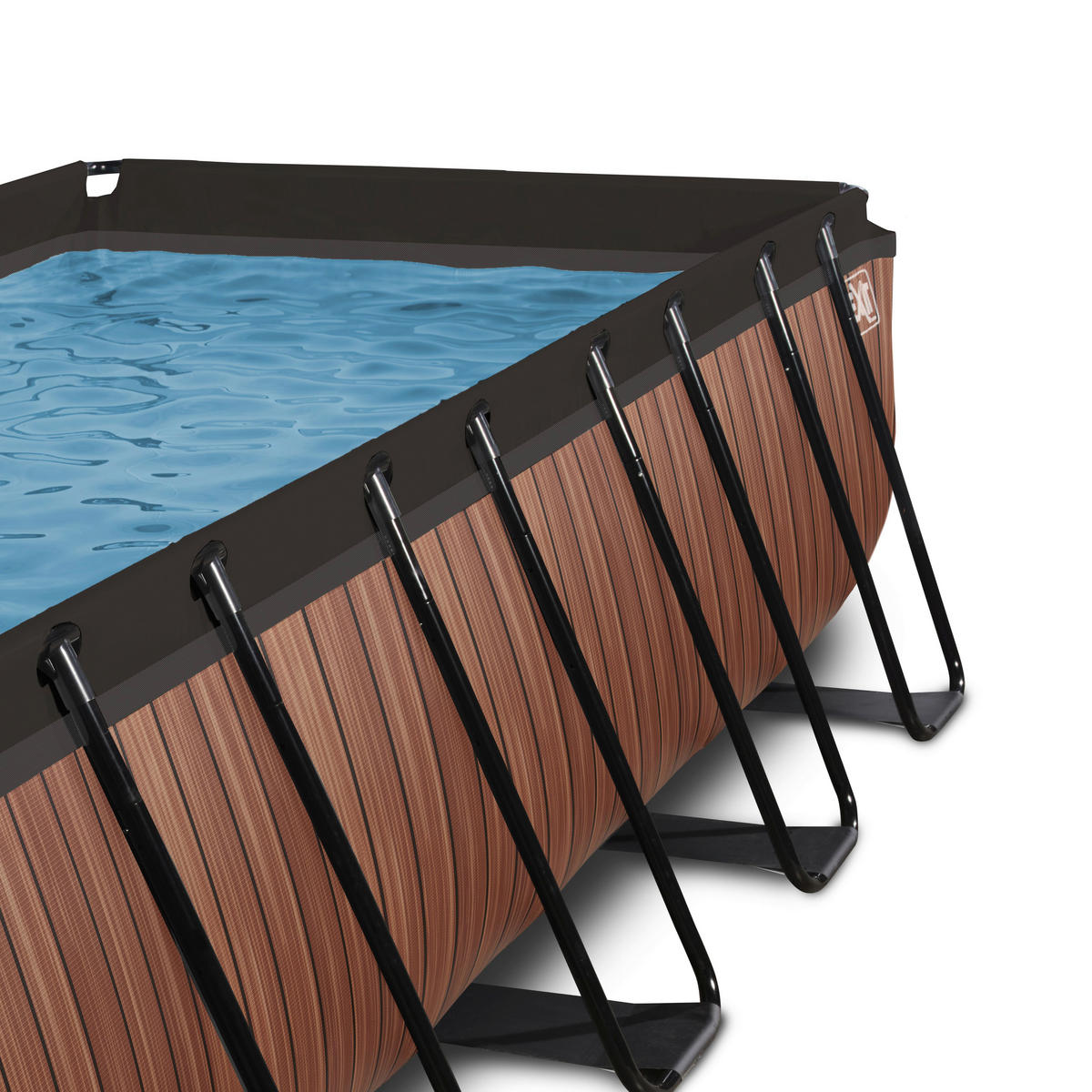 EXIT POOL WOOD 540X250 540/250/122 cm  - Braun, KONVENTIONELL, Metall (540/250/122cm) - EXIT Toys