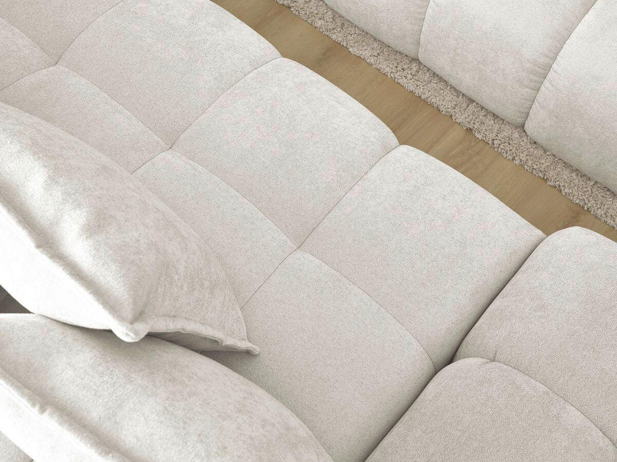 ECKSCHLAFSOFA EVEREST  mit Rücken echt, Armteil links, Armteil rechts Struktur Weiß  - Schwarz/Weiß, MODERN, Kunststoff/Textil (318/180cm) - Livetastic