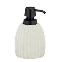 SEIFENSPENDER TORRETTO  - Hellgrau/Schwarz, Basics, Naturmaterialien/Kunststoff (9/16/9cm) - Wenko