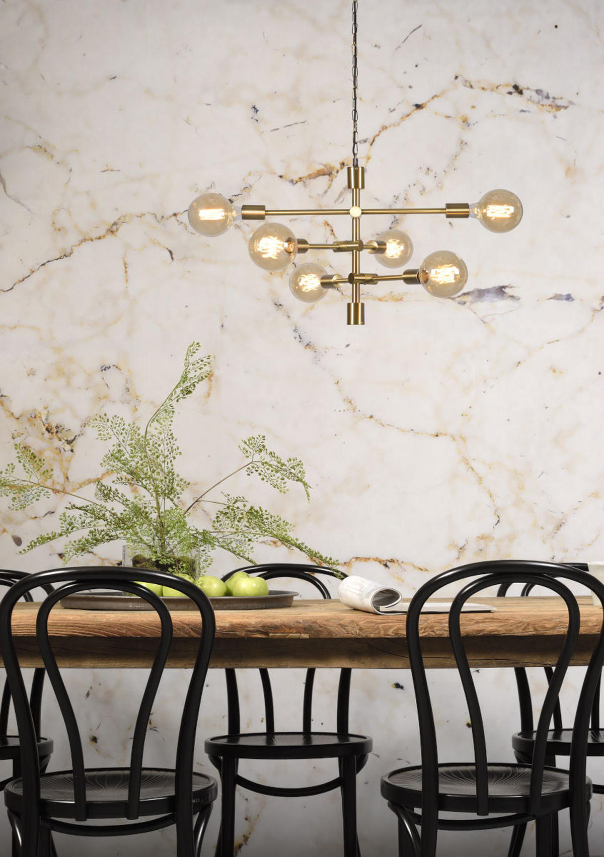 HÄNGELEUCHTE 76/248 cm  - Goldfarben, Design, Metall (76/248cm) - It's about Romi