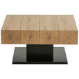 COUCHTISCH in Holzwerkstoff 80/80/40 cm  - Eichefarben/Schwarz, Design, Holzwerkstoff (80/80/40cm) - Carryhome