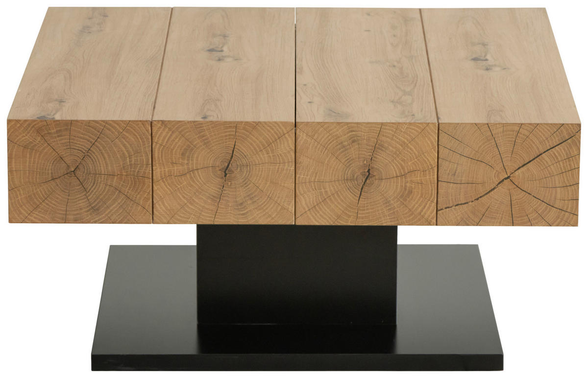 KONFERENČNÝ STOLÍK, čierna, farba duba, kompozitné drevo, 80/80/40 cm - čierna/farba duba, Design, kompozitné drevo (80/80/40cm) - Carryhome