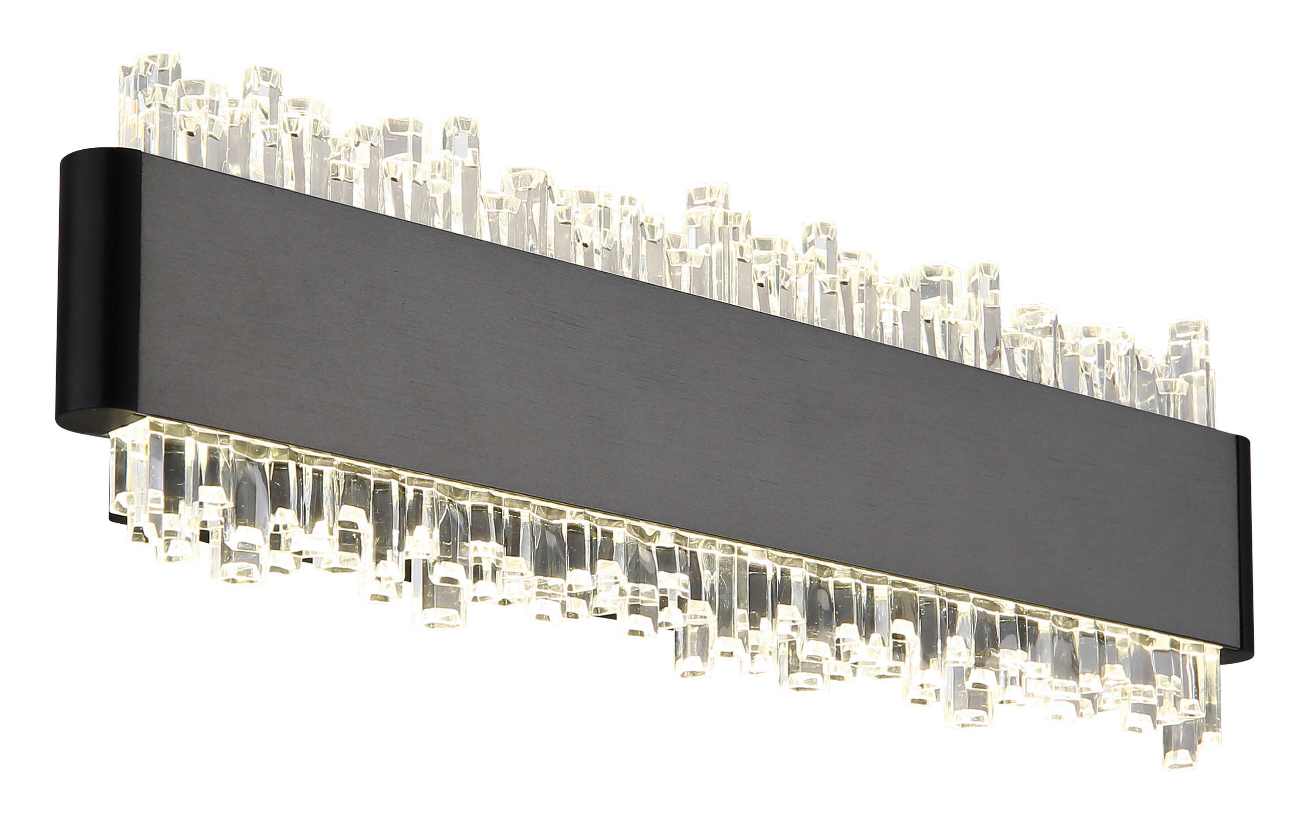 LED-WANDLEUCHTE 120/8/4 cm   - Klar/Schwarz, Design, Kunststoff/Metall (120/8/4cm) - Globo