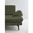 3-SITZER-SOFA in Leder Grün  - Schwarz/Grün, Design, Leder/Metall (222/86/104cm) - Dieter Knoll