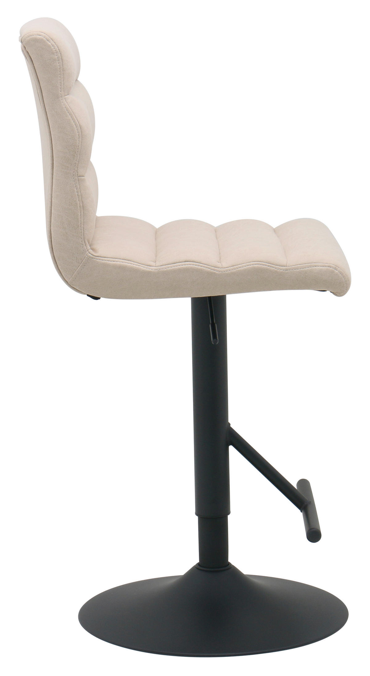 BARHOCKER in Schwarz, Beige  - Beige/Schwarz, MODERN, Textil/Metall (42/99.5/53cm) - Livetastic