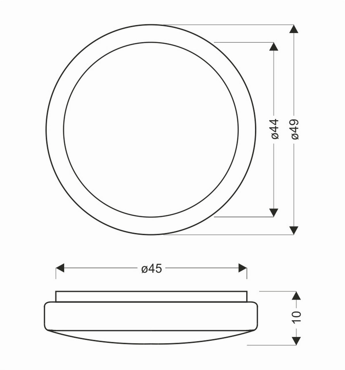 LED-TAKLAMPA Jasper 49/49/10 cm  - vit, Klassisk, metall/plast (49/49/10cm)