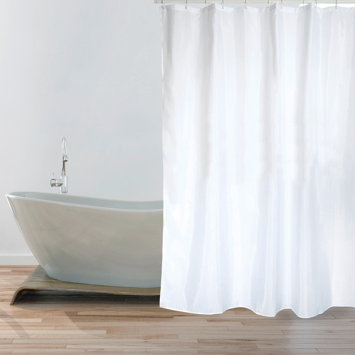 DUSCHVORHANG SNOW 140/180 cm  - Weiß, Basics, Textil (140/180cm) - MSV