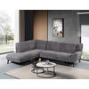 ECKSOFA Grau Bouclé  - Schwarz/Grau, MODERN, Textil/Metall (175/200cm) - MID.YOU