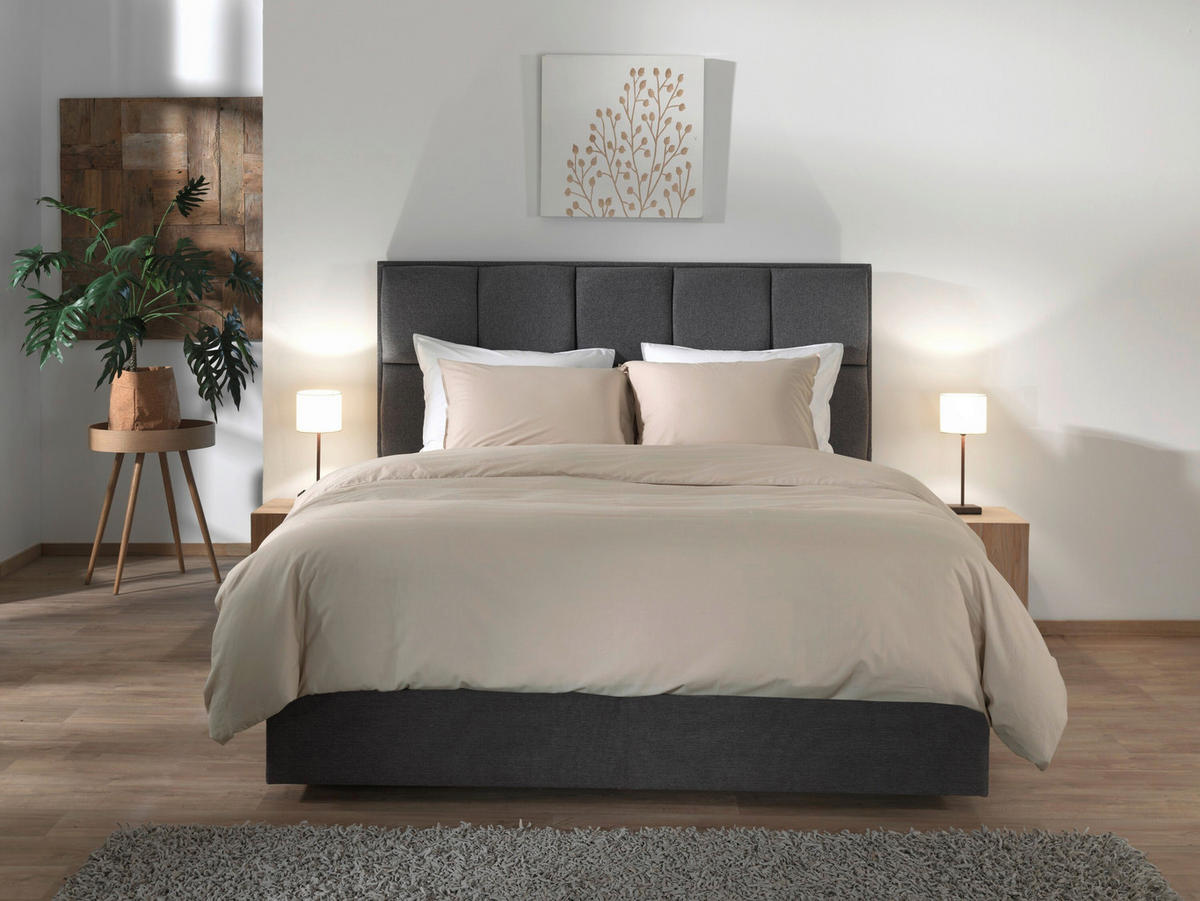 BETTWÄSCHE 2-teilig Suite-Nairobi Renforcé 135/200 cm  - Sandfarben, Basics, Textil (135/200cm)