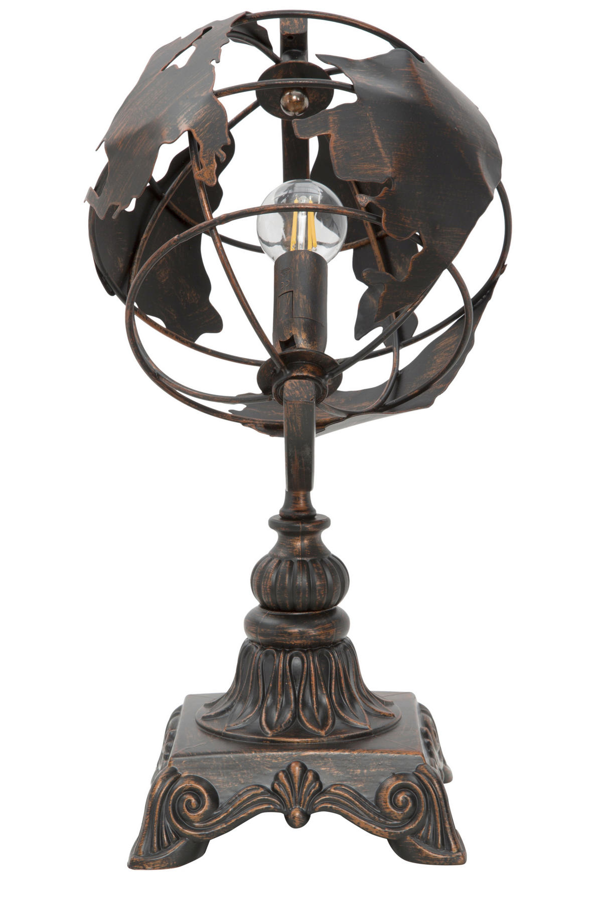 TISCHLEUCHTE 24/20/40 cm  - Schwarz, Trend, Metall (24/20/40cm) - Mauro Ferretti