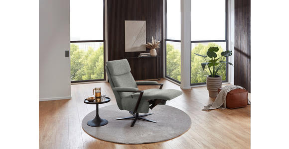 RELAXSESSEL in Textil Grau  - Schwarz/Grau, Design, Textil/Metall (68/117/85cm) - Cantus