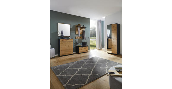 SCHUHSCHRANK 86/103/37 cm - Eichefarben/Anthrazit, Design, Holz/Holzwerkstoff (86/103/37cm) - Dieter Knoll