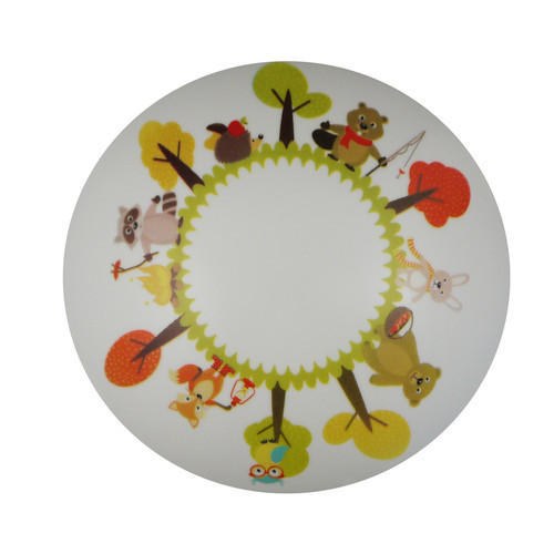 KINDERDECKENLEUCHTE Waldtiere 36/10 cm   - Multicolor/Weiß, Trend, Kunststoff (36/10cm)