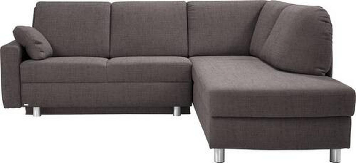 ECKSOFA in Chenille Grau  227/208 cm  - Alufarben/Grau, KONVENTIONELL, Textil/Metall (227/208cm) - Sedda