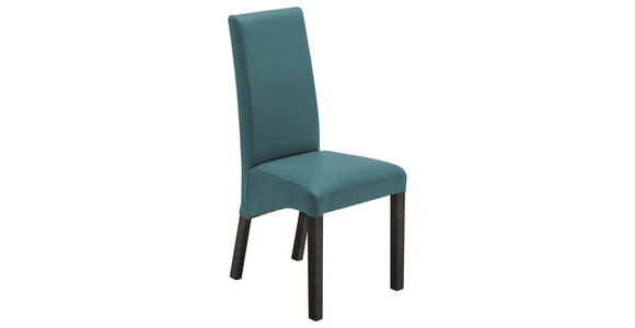 STUHL in Lederlook Textil - Petrol/Buche Kolonial, KONVENTIONELL, Holz/Textil (47/102/57cm) - Carryhome
