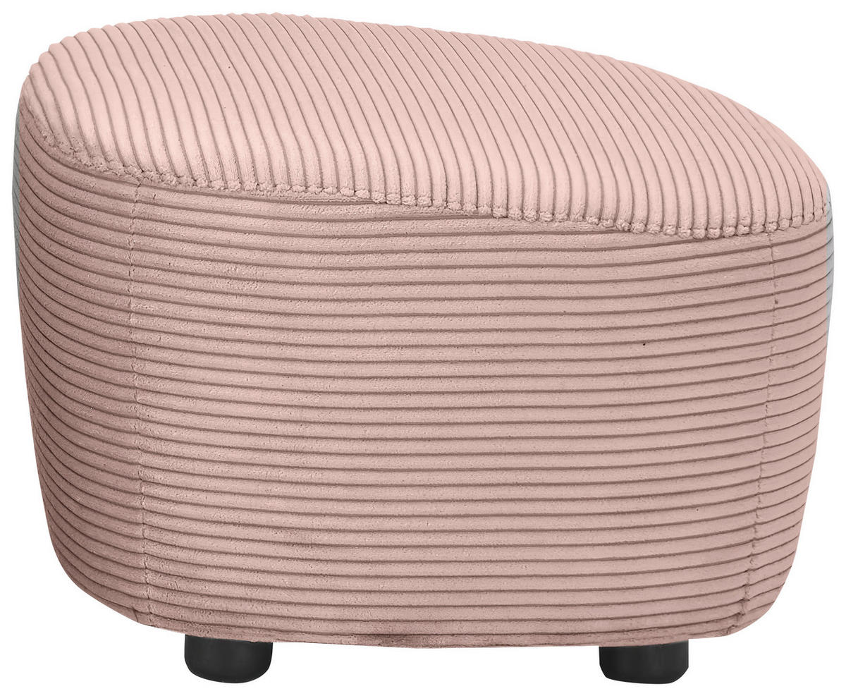 HOCKER Cord Rosa  - Schwarz/Rosa, Design, Kunststoff/Textil (54/41/57cm) - SetOne by Musterring