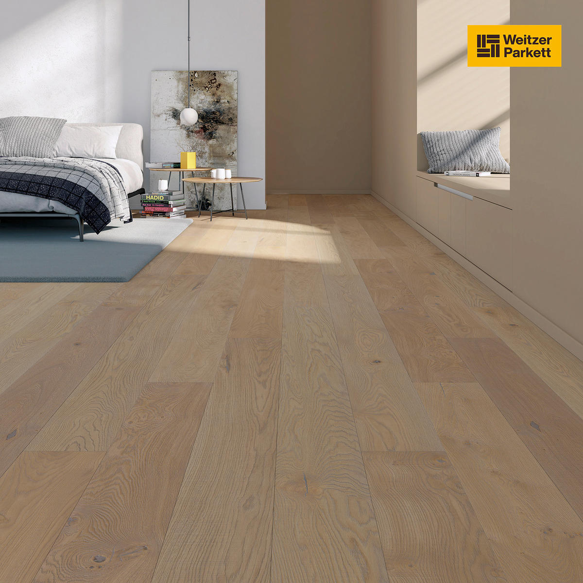 LANDHAUSDIELE, Eiche Auster Pflegefrei Diele  per  m² - Eichefarben, Design, Holz (224,5/19,3/1,3cm) - Weitzer Parkett