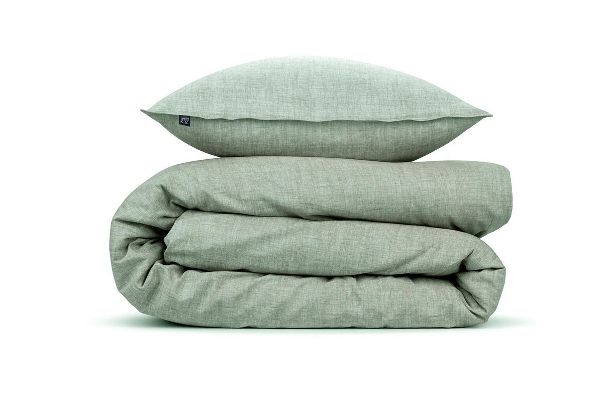 BETTWÄSCHE Lino Renforcé 155/220 cm  - Olivgrün, Basics, Textil (155/220cm)