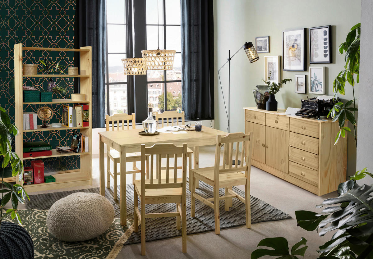 KOMMODE  in 118/75/35 cm  - Naturfarben, Design, Holz (118/75/35cm) - Livetastic