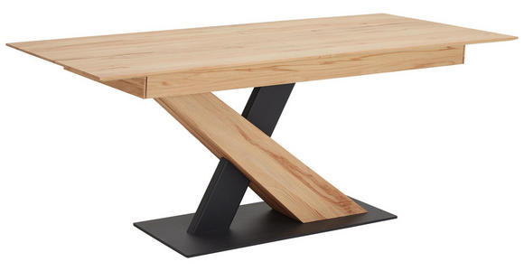 ESSTISCH in Holz, Metall 190/95/76 cm - Anthrazit/Buchefarben, Natur, Holz/Metall (190/95/76cm) - Valnatura