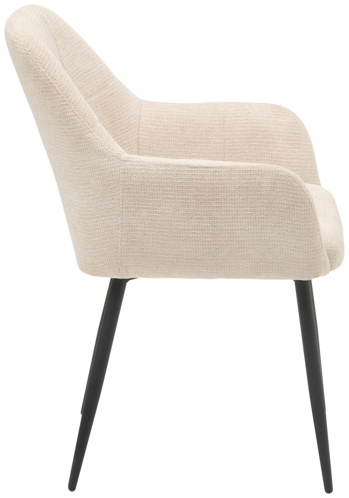 ŽIDLE S PODRUČKAMI, železo, tkaná látka, černá, béžová - černá/béžová, Konvenční, kov/textil (58/88/63cm) - MID.YOU