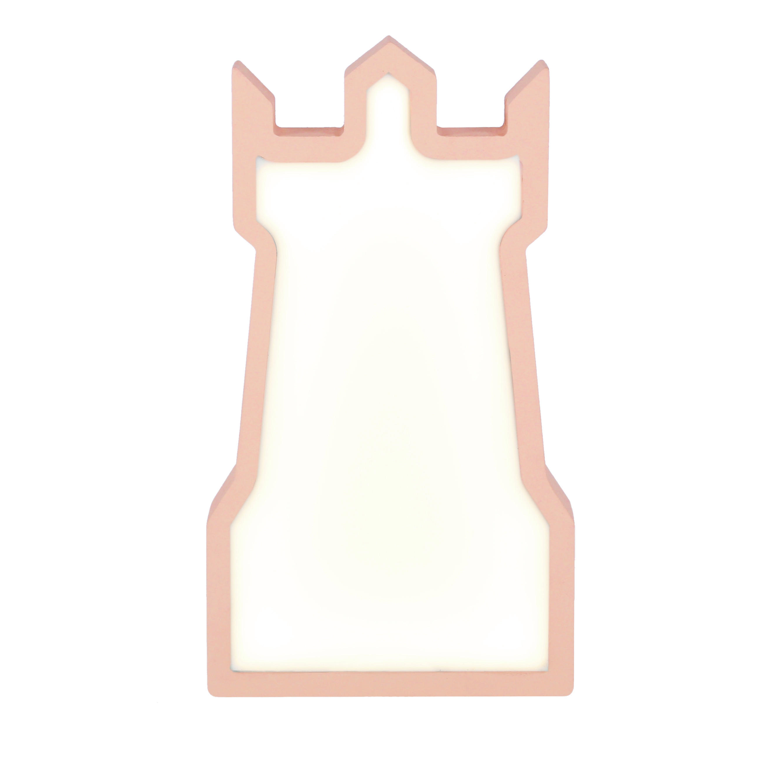 KINDERTISCHLEUCHTE Tower 16/3.5/28.5 cm  - Pink, Basics, Holzwerkstoff/Kunststoff (16/3.5/28.5cm)