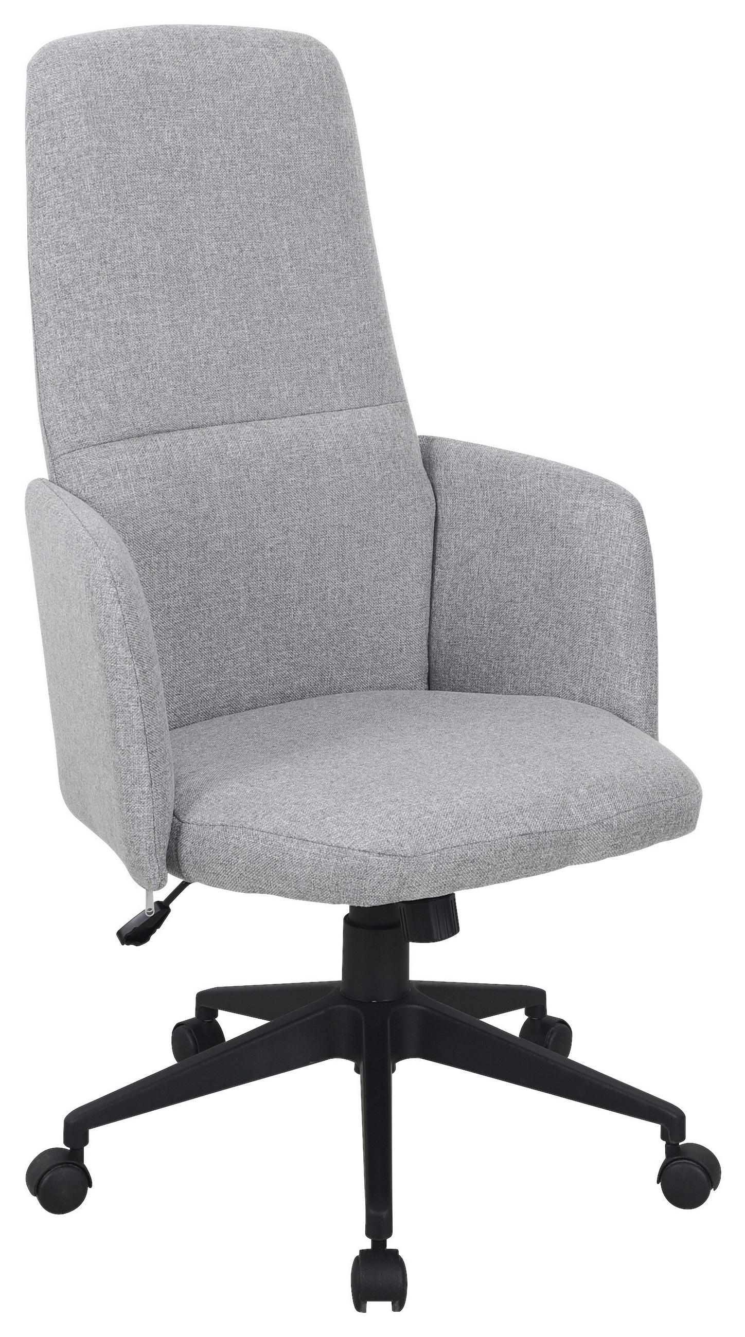 SCAUN DIRECTORIAL  in țesătură gri  - negru/gri, Konventionell, plastic/metal (61/112-120/67cm) - Carryhome