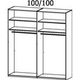 DREHTÜRENSCHRANK 201/223/61 cm 4-türig  - Graphitfarben/Grau, Trend, Glas/Holzwerkstoff (201/223/61cm) - Novel