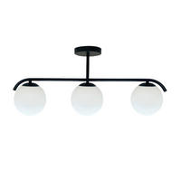 DECKENLEUCHTE    69,5/15/29 cm  - Schwarz/Weiß, KONVENTIONELL, Metall (69,5/15/29cm)