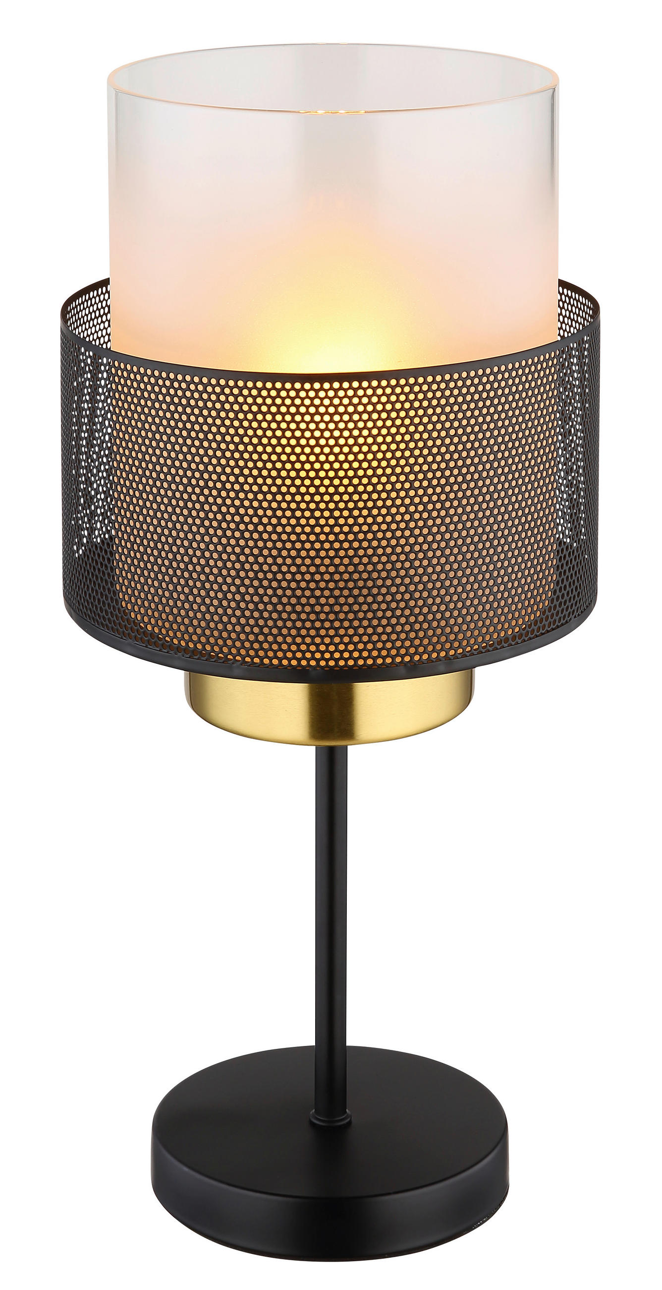 Thumbnail - Globo Tischleuchte, Klar, Schwarz, Metall, Glas, 40 cm, Wippschalter, Lampen & Leuchten, Innenbeleuchtung, Tischlampen, ...