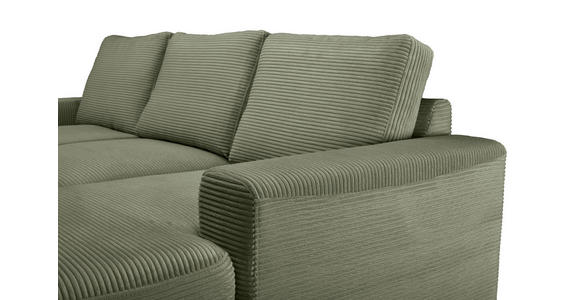 CloseUp von Carryhome ECKSOFA Olivgrün Cord.