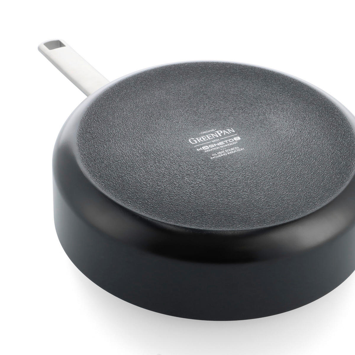 SCHMORPFANNE Evolution Keramikbeschichtung 26 cm  - Edelstahlfarben/Transparent, Basics, Glas/Metall (26cm) - GreenPan