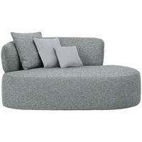 RÉCAMIERE in Flachgewebe Hellgrau, Grau, Grün  - Hellgrau/Schwarz, MODERN, Kunststoff/Textil (166/86/105cm) - Hom`in