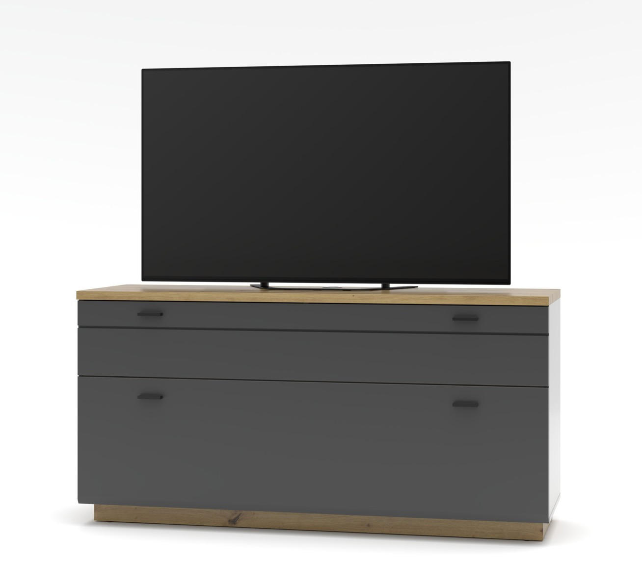 LOWBOARD  in 150/76/47 cm  - Schwarz/Graphitfarben, Design, Holzwerkstoff/Metall (150/76/47cm) - MID.YOU