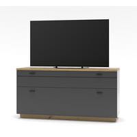 LOWBOARD  in 150/76/47 cm  - Schwarz/Graphitfarben, Design, Holzwerkstoff/Metall (150/76/47cm) - MID.YOU