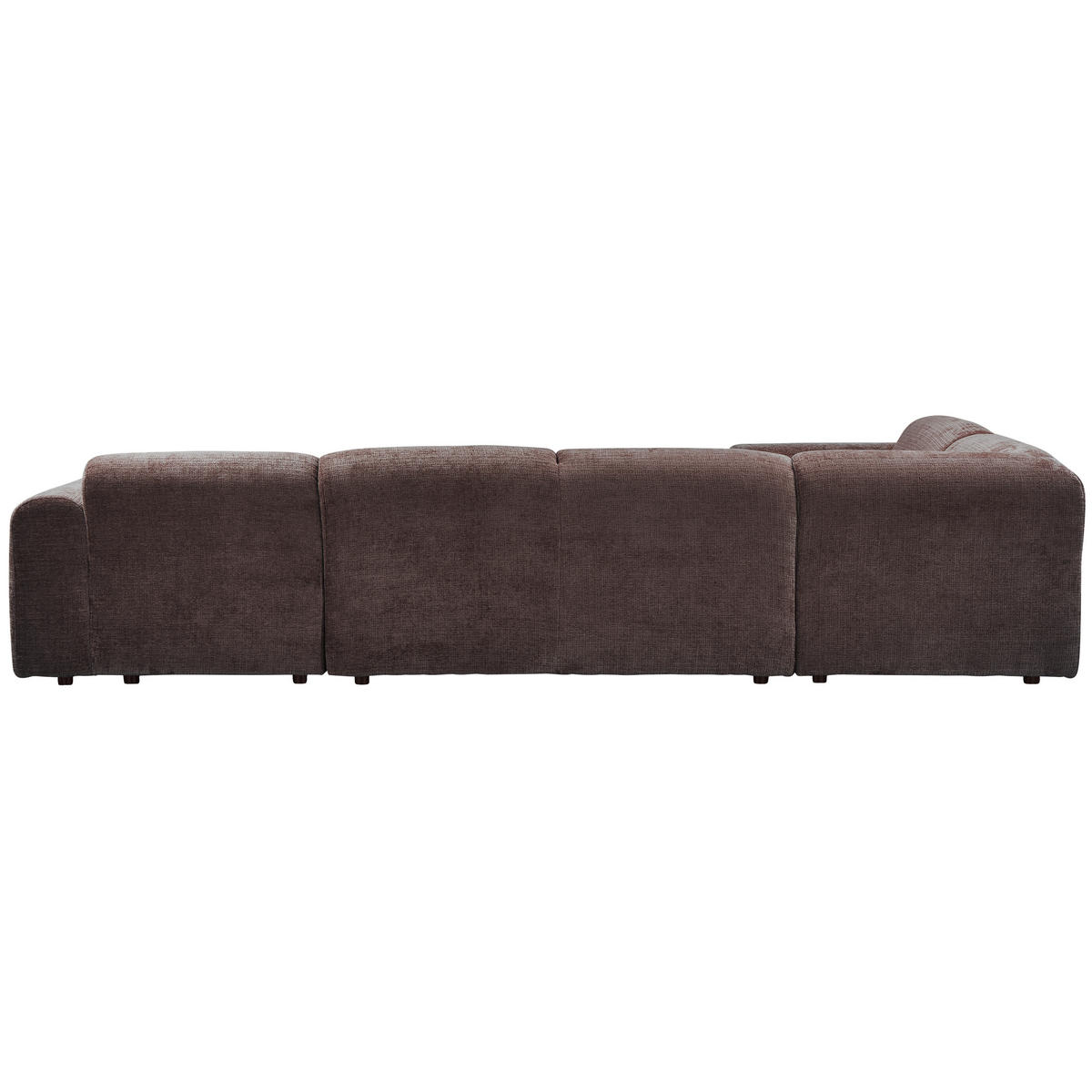 WOHNLANDSCHAFT Braun Chenille  - Schwarz/Braun, Design, Kunststoff/Textil (198/345/174cm) - Livetastic
