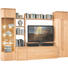 WOHNWAND Kernbuche massiv Buchefarben - Buchefarben/Schwarz, KONVENTIONELL, Glas/Holz (308,1/215,8/41,6/51,6cm) - Escando Natürlich Wo