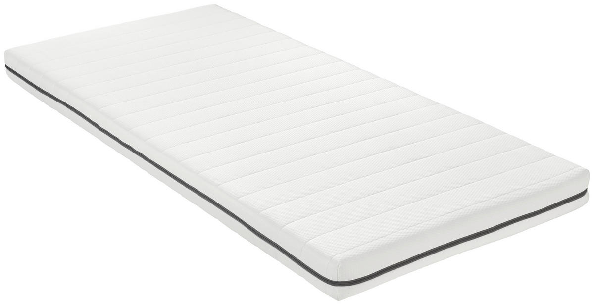 KINDERMATRATZE 90/200 cm, Höhe ca. 11 cm  - Weiß, Basics, Textil (90/200cm) - home24