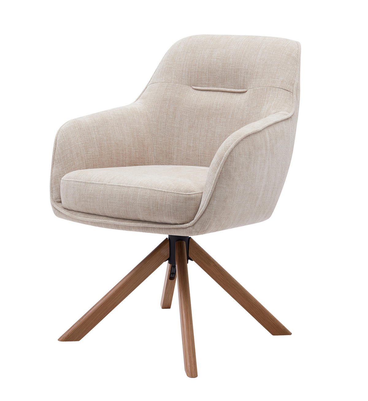 ARMLEHNSTUHL-SET 2 Stück  in Chenille  - Beige/Creme, MODERN, Holz/Textil (59/87/65cm) - Livetastic