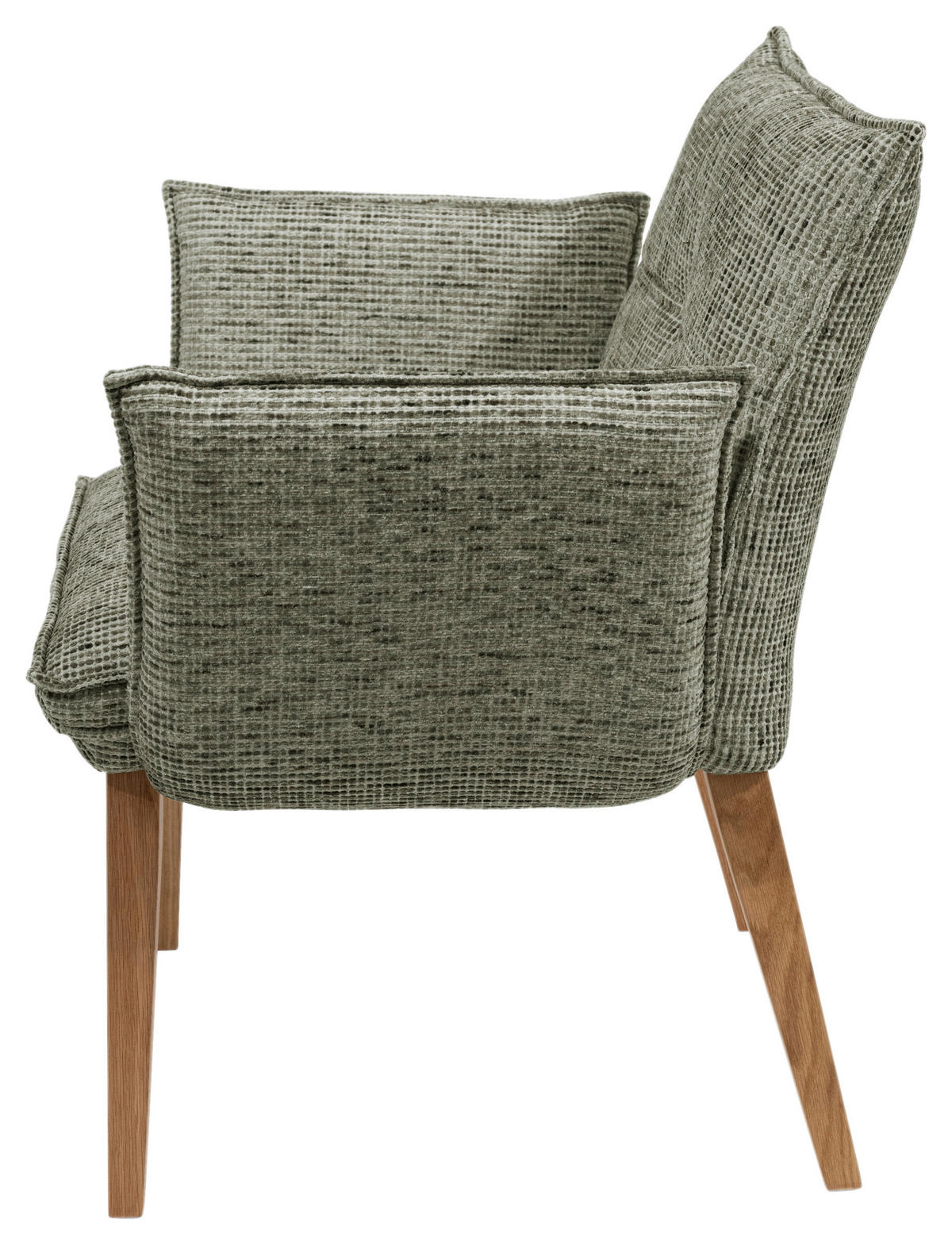 ARMLEHNSTUHL  in Chenille  - Eichefarben/Grün, KONVENTIONELL, Holz/Textil (72/86/65cm) - Valdera