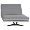 OTTOMANE Palermo Webstoff Eichefarben, Hellgrau  - Eichefarben/Beige, Design, Holz/Textil (114/92/165cm) - Dieter Knoll