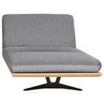OTTOMANE Palermo in Webstoff Eichefarben, Hellgrau  - Eichefarben/Beige, Design, Holz/Textil (114/92/165cm) - Dieter Knoll