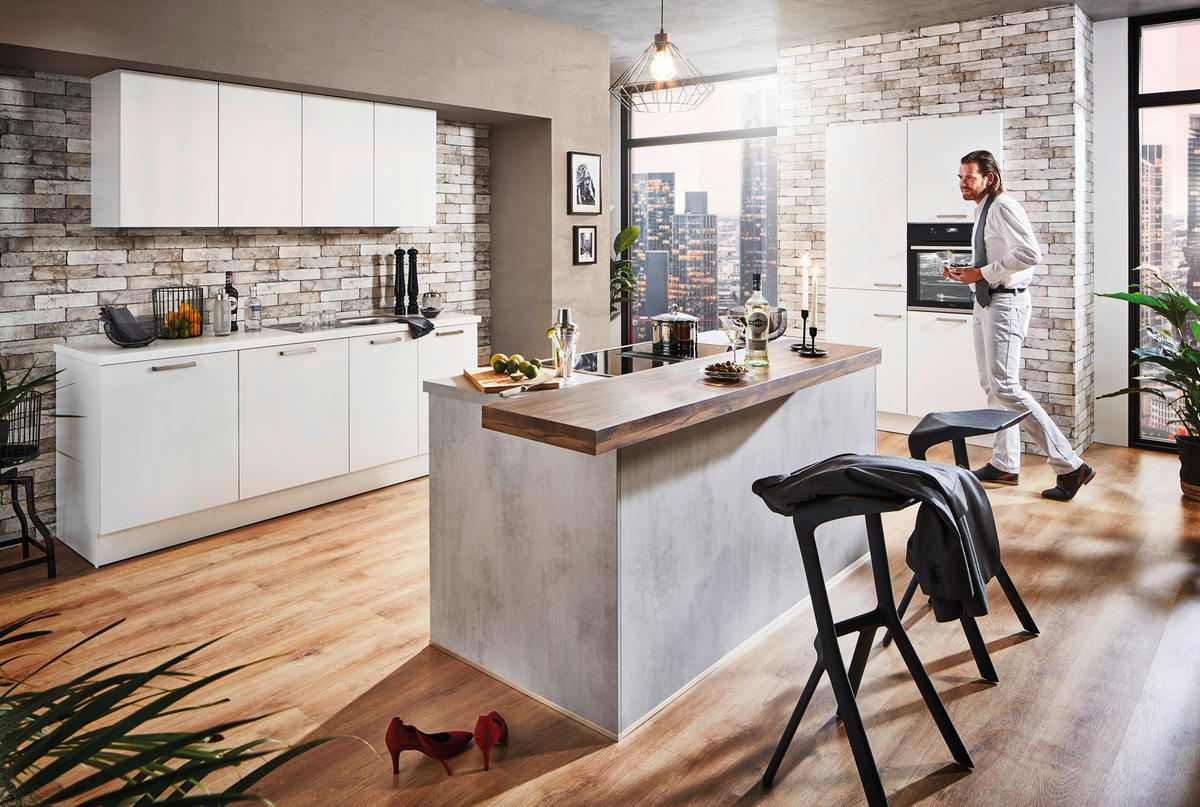 EINBAUKÜCHE Salena  - Design, Holzwerkstoff - Novel