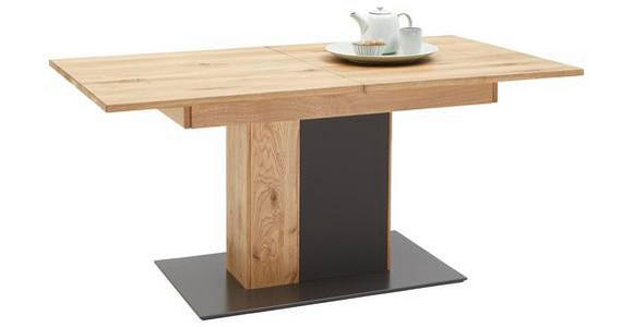 ESSTISCH in Holz 160-200/90/75,4 cm - Eichefarben/Anthrazit, Natur, Glas/Holz (160-200/90/75,4cm) - Waldwelt