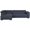 ECKSOFA  in Struktur Blau  205/284 cm  - Blau/Schwarz, Design, Kunststoff/Textil (205/284cm) - Xora