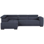 ECKSOFA  in Struktur Blau  205/284 cm  - Blau/Schwarz, Design, Kunststoff/Textil (205/284cm) - Xora