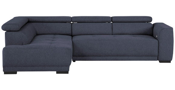 ECKSOFA  in Struktur Blau  205/284 cm  - Blau/Schwarz, Design, Kunststoff/Textil (205/284cm) - Xora